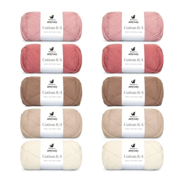 ANYDAY Cotton 8/4 Colorbag 2, 10-pak