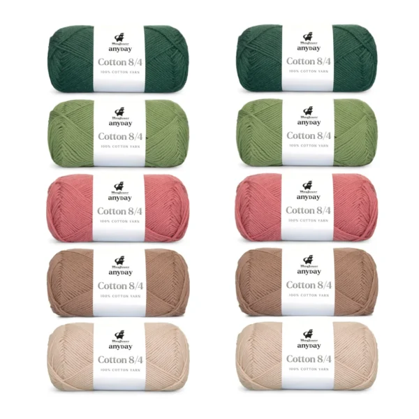 ANYDAY Cotton 8/4 Colorbag 3, 10-pak