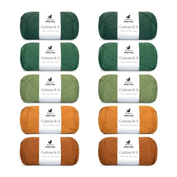 ANYDAY Cotton 8/4 Colorbag 4, 10-pak