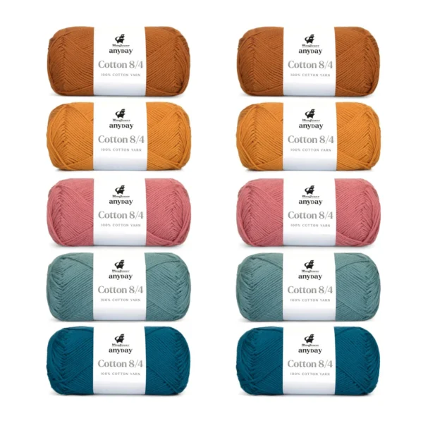 ANYDAY Cotton 8/4 Colorbag 5, 10-pak