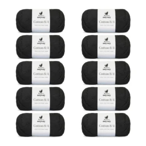 ANYDAY Cotton 8/4, 10 pk., Sort