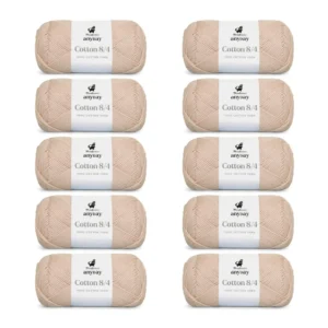 ANYDAY Cotton 8/4, 10 pk., Lys Sand
