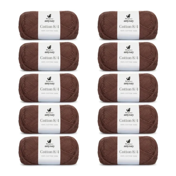 ANYDAY Cotton 8/4, 10 pk., Chokolade