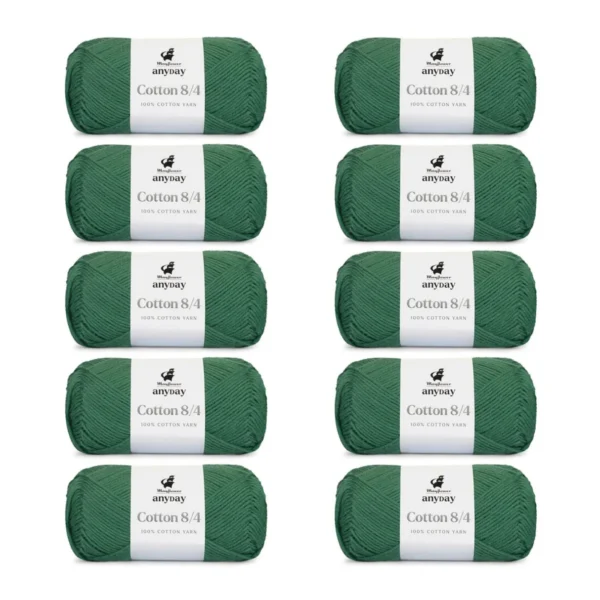ANYDAY Cotton 8/4, 10 pk., Grangrøn