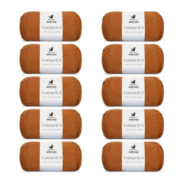 ANYDAY Cotton 8/4, 10 pk., Rust