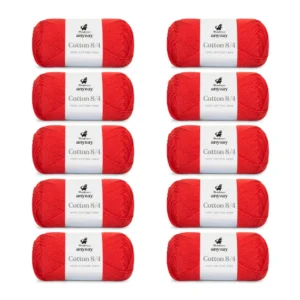 ANYDAY Cotton 8/4, 10 pk., Rød