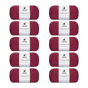 ANYDAY Cotton 8/4, 10 pk., Mørkerød