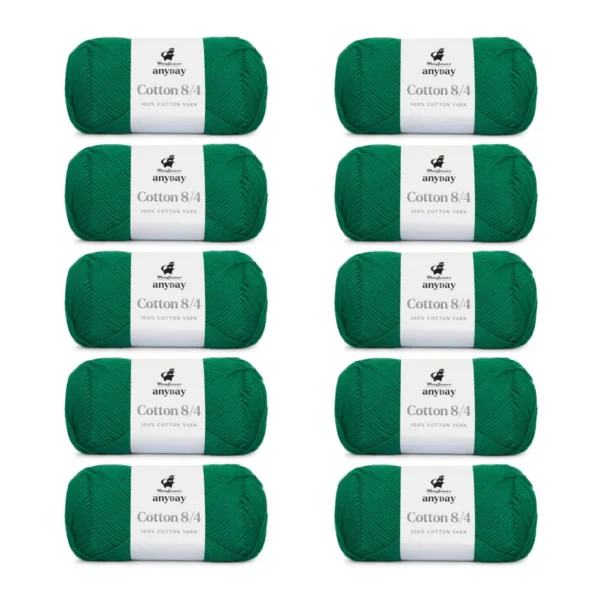 ANYDAY Cotton 8/4, 10 pk., Malakitgrøn