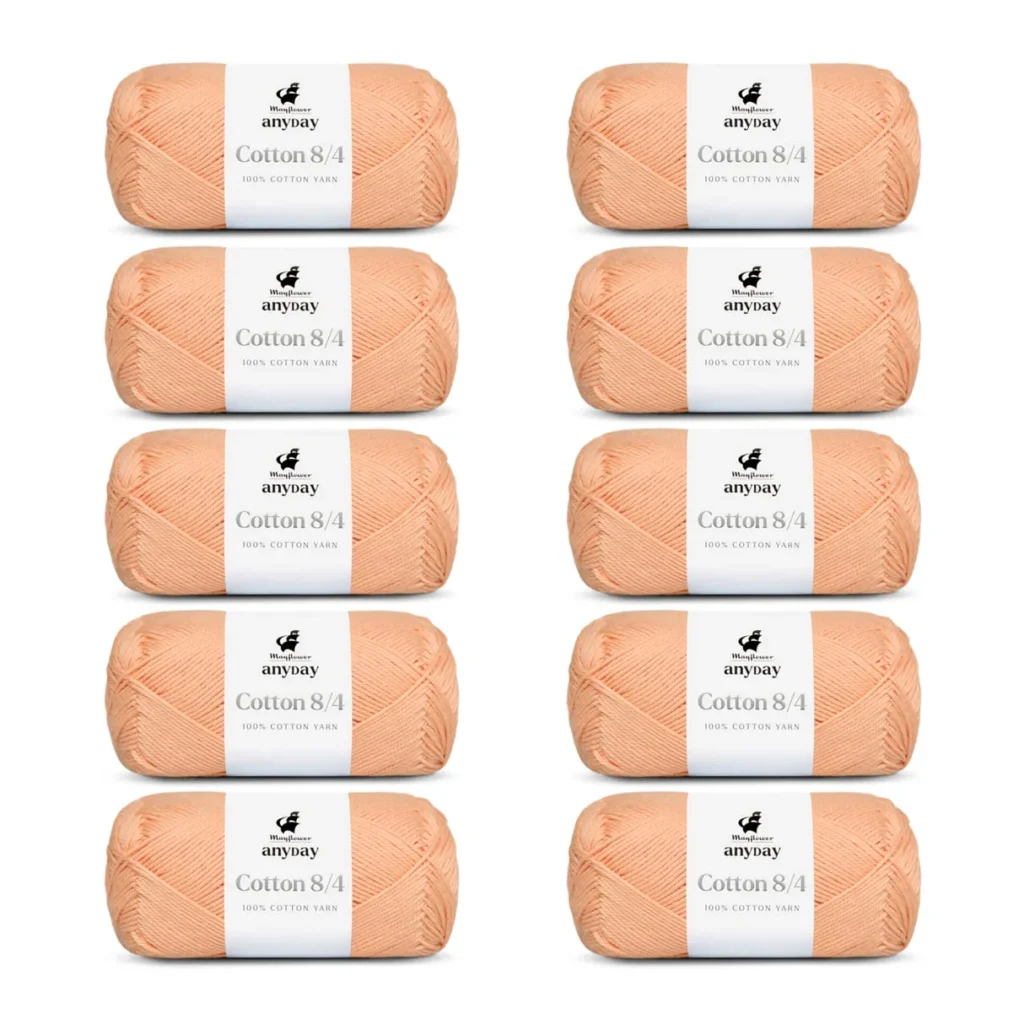 ANYDAY Cotton 8/4, 10 pk., Fersken