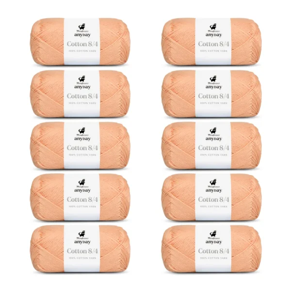 ANYDAY Cotton 8/4, 10 pk., Fersken