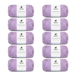 ANYDAY Cotton 8/4, 10 pk., Lys Lilla