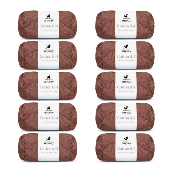 ANYDAY Cotton 8/4, 10 pk., Cappuccino