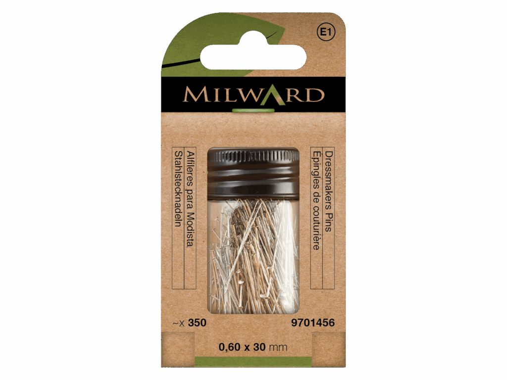 MILWARD KNAPPENÅLE 0,6X30MM SØLV (350)