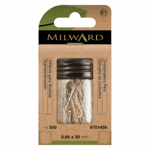 MILWARD KNAPPENÅLE 0,6X30MM SØLV (350)