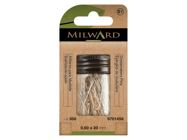 MILWARD KNAPPENÅLE 0,6X30MM SØLV (350)