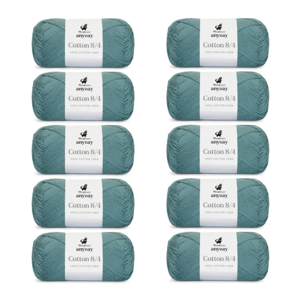 ANYDAY Cotton 8/4, 10 pk., Aqua