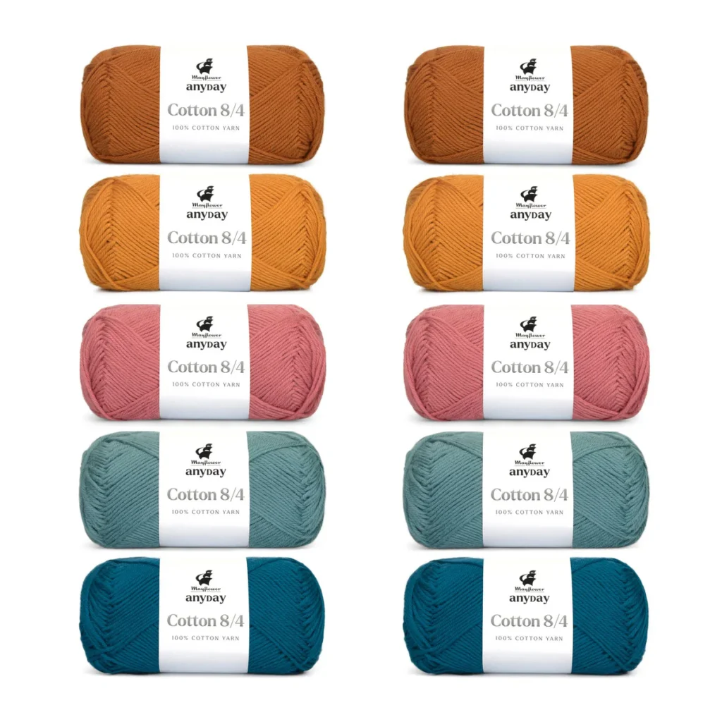 ANYDAY Cotton 8/4 Colorbag 5, 10-pak