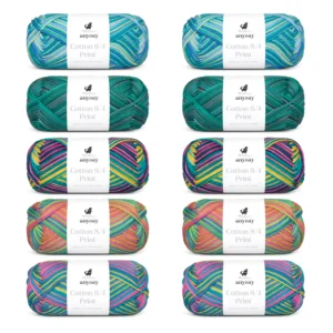 ANYDAY Cotton 8/4 Print Colorbag 2, 10-pak