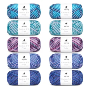 ANYDAY Cotton 8/4 Print Colorbag 4, 10-pak