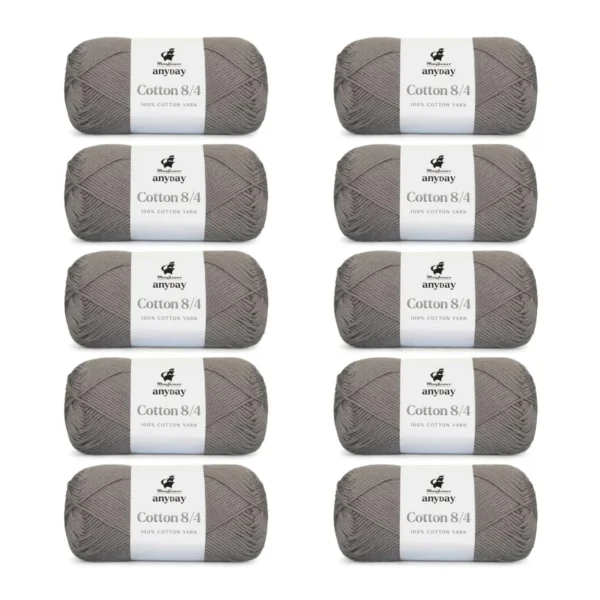 ANYDAY Cotton 8/4, 10 pk., Granit