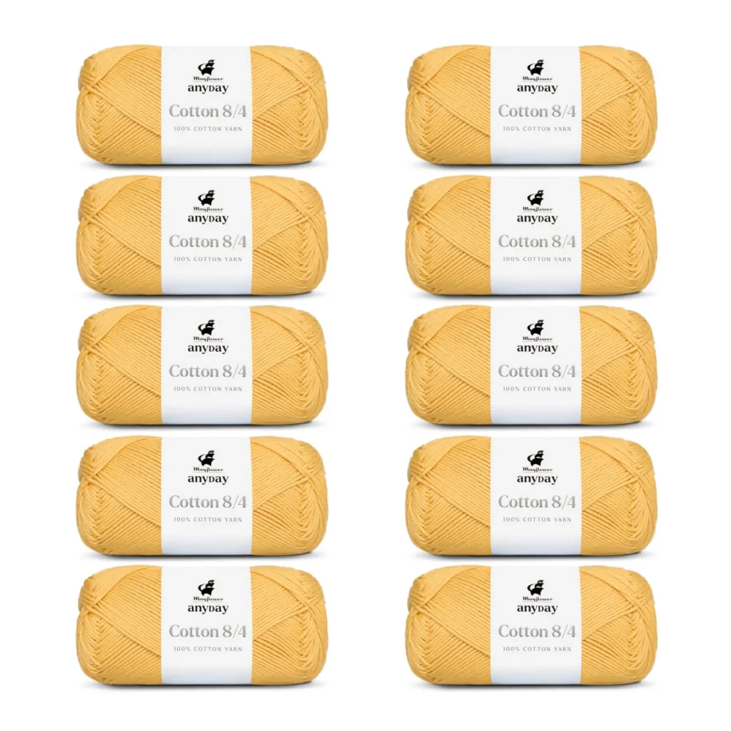 ANYDAY Cotton 8/4, 10 pk., Lysegul