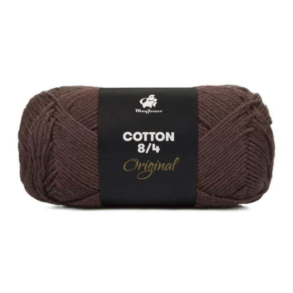 Mayflower Cotton 8/4, Mørkebrun. 10-Pak