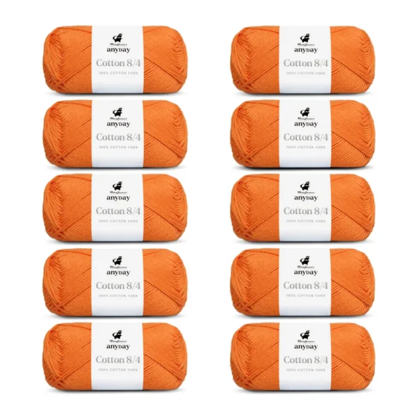 ANYDAY Cotton 8/4, 10 pk., Orange