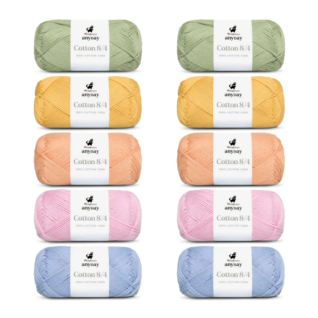 ANYDAY Cotton 8/4 Colorbag 7, 10-pak