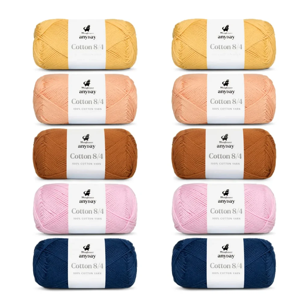 ANYDAY Cotton 8/4 Colorbag 9, 10-pak